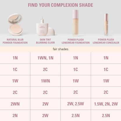 Natural Blur Powder Foundation & Power Plush Concealer Duo